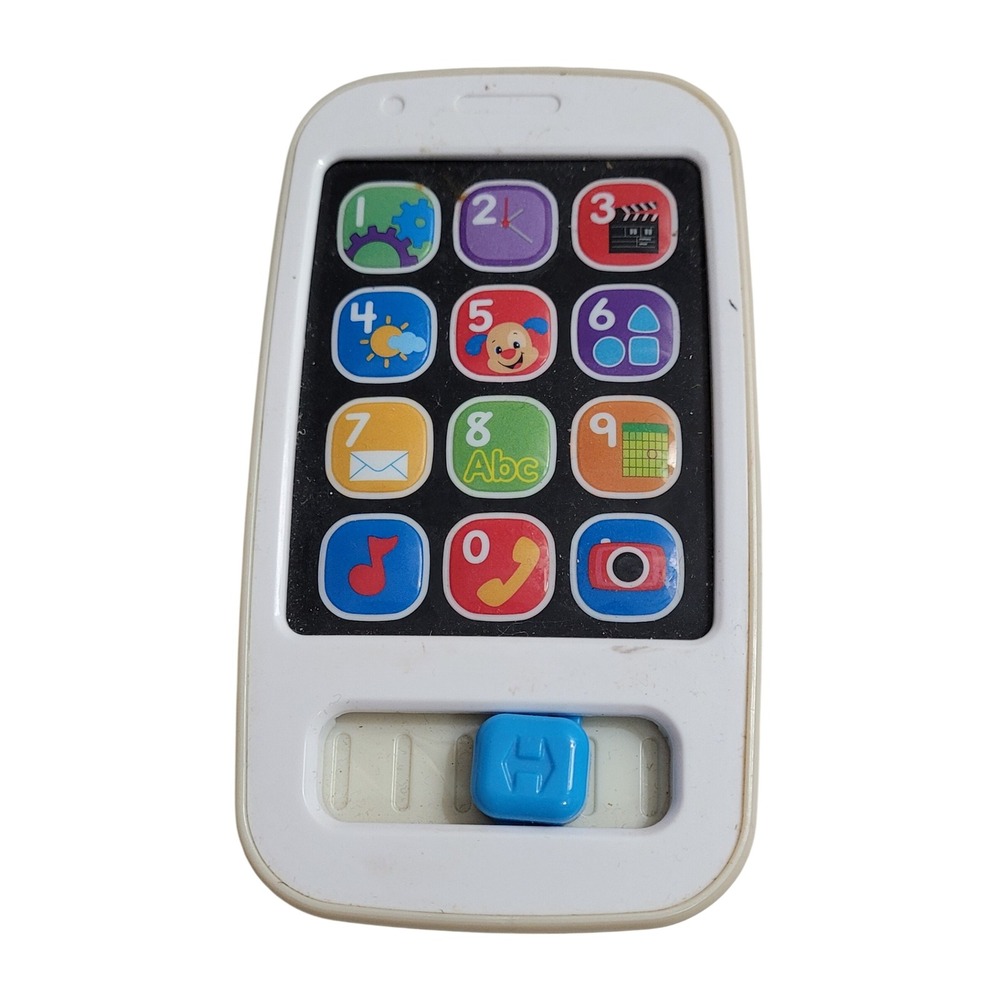 Fisher-Price Laugh & Learn Smart Phone Baby Toy BFK69 White Good Condition